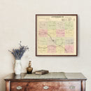 Vintage Map of Jefferson County, Nebraska 1885