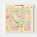 Vintage Map of Jefferson County, Nebraska 1885