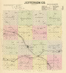 Vintage Map of Jefferson County, Nebraska 1885