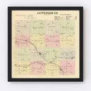 Vintage Map of Jefferson County, Nebraska 1885