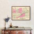 Vintage Map of Nance County, Nebraska 1885