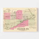 Vintage Map of Nance County, Nebraska 1885