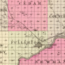 Vintage Map of Nance County, Nebraska 1885
