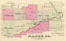 Vintage Map of Nance County, Nebraska 1885