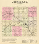 Vintage Map of Johnson County, Nebraska 1885
