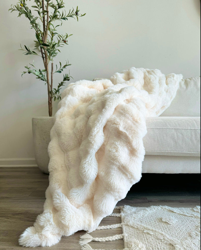 Erie Faux Fur Throw Blanket