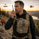 Ham Radio Go Bag (Just the Bag - No Gear) with Tear-Away Velcro Back - Molle Compatible, Multi-Pocket Design for Radios, Cables, and Gear