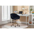 Mesh Fabric Home Office 360Swivel Chair Adjustable Height With Gold Metal Base,Black