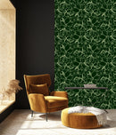 Black and Yellow Floral Wallpaper