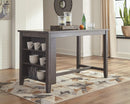 Caitbrook Rustic Counter Height Dining Table With Storage