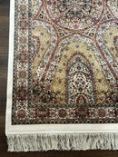 Turkish Silk Runner Rug 2.6 x 12, Hereke Mamluk Runner, Bamboo Silk, New