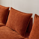 Modern Armless Accent Chair, Single Sofa Couch with Ottoman - Compact Design, Space-Saving Seating for Living Room, Bedroom, Apartment, Office