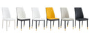 A set of 4 dining chairs, black dining chair set, PU material high backrest seats and sturdy leg chairs, suitable for restaurants, kitchens, and living rooms