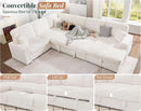 One Hundred Thirty Inch Sleeper Sofa With White Faux Fur