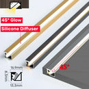 45 degree led aluminum profile corner trim kitchen backlight