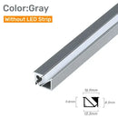 45 degree led aluminum profile corner trim kitchen backlight