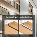 45 degree led aluminum profile corner trim kitchen backlight