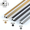 45 degree led aluminum profile corner trim kitchen backlight