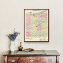 Vintage Map of Kearney County, Nebraska 1885