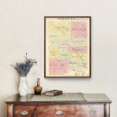 Vintage Map of Boone County, Nebraska 1885