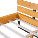 PINE WOOD BED FRAME KING SIZE,NATURAL & BLACK COLOR