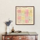 Vintage Map of Madison County, Nebraska 1885