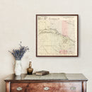 Vintage Map of Lincoln County, Nebraska 1885