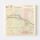 Vintage Map of Lincoln County, Nebraska 1885