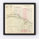 Vintage Map of Lincoln County, Nebraska 1885