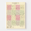 Vintage Map of Fillmore County, Nebraska 1885