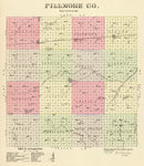 Vintage Map of Fillmore County, Nebraska 1885