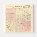 Vintage Map of Greeley County, Nebraska 1885