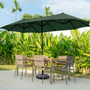 Ainfox 13ft Large Patio Umbrella, Outdoor Double-Sided Rectangle Market Heavy Duty Umbrellas without Base