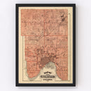 Vintage Map of Ramsey County, Minnesota 1874