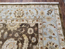 9x12 Vintage Handmade Wool Rug Carpet Indo Mahal Oushak Nice Brown Blue