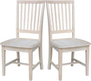 Mission Side Dining Chairs Set Of 2 Solid Parawood Unfinished 39.2 Inch Height