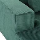U_Style Corduroy Double Sofa Bed with 2 Pillows, Perfect for Living Rooms, Apartments, Offices