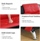 Two Tone Black And Red Leather Sofa Set For Living Room