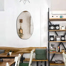 Asymmetrical Frameless Wall Mirror For Living Room 19.5 x 33.5 Inches