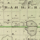 Vintage Map of Faribault County, Minnesota 1874