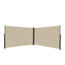 Retractable Side Awning, 276 x 71 in, Waterproof and UV-Resistant, Roll-up Privacy Screen for Balcony, Beige