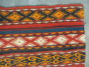 6' X 10' Antique 1930 Turkish Jajim Kilim Handmade Flat Weave Wool Rug Veg Dye
