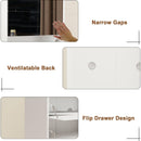 Mirror Shoe Cabinet With 6 Flip Drawers, Mirror Shoe Rack Organizer Store Ample Shoes, Mirror Shoe Storage With 4 Metal Legs, Door Opening Using Hand-Touch Flip-Out Door, White