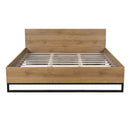 ENGINEERED WOOD  BED FRAME KING SIZE,NATURAL & BLACK COLOR