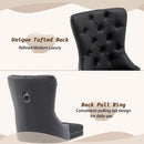 Tufted Velvet Dining Chairs Set of 4 With Acrylic Legs