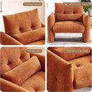 Taupe Sherpa Upholstered Accent Arm Chair Luxurious