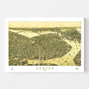 Vintage Map of Boston, Massachusetts 1899
