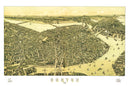 Vintage Map of Boston, Massachusetts 1899