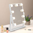 Lighted Makeup Vanity Mirror With 3 Color Modes And 10X Magnification White