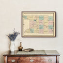 Vintage Map of Columbia County, Wisconsin 1878